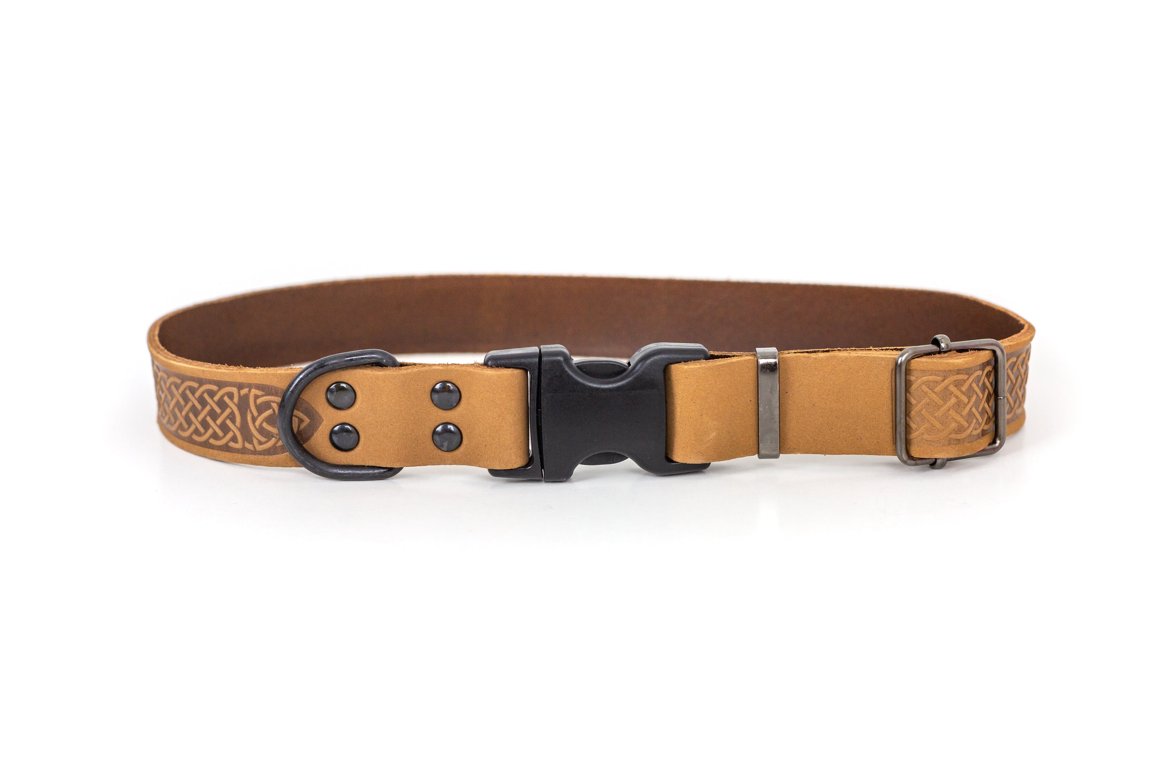 Celtic Sport Quick-Release Leather Dog Collar